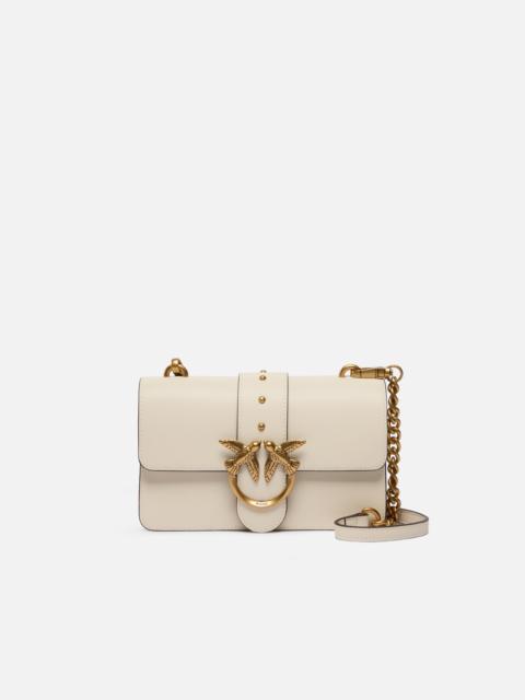 PINKO LOVE BAG ONE SMALL CROSSBODY BAG IN LEATHER