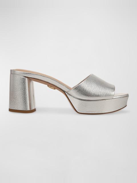 VERONICA BEARD Dali Metallic Platform Mule Sandals
