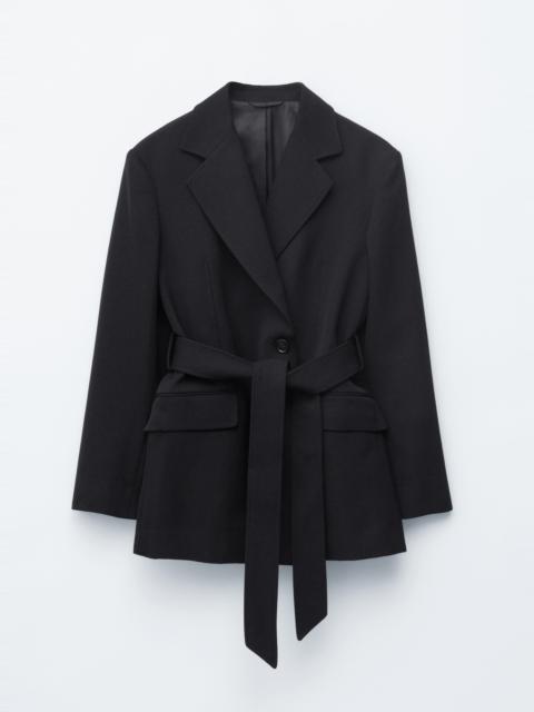 & Other Stories Wool Tie-Belt Blazer