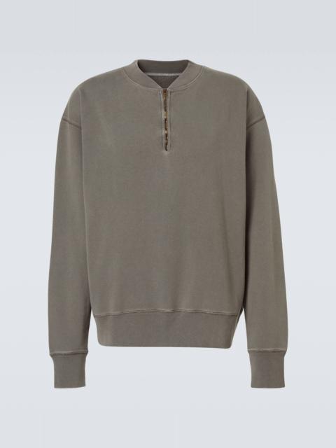 Maison Margiela Zip-up cotton sweatshirt