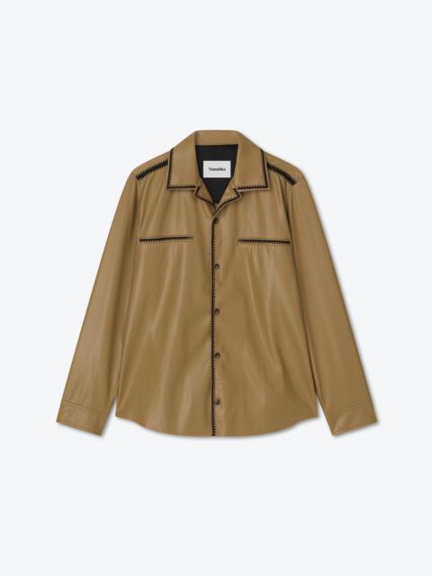 MAKAI - OKOBOR™ alt-leather shirt - Khaki