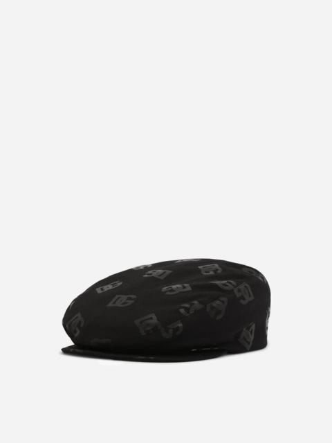 Dolce & Gabbana Cotton interlock flat cap with DG Monogram print