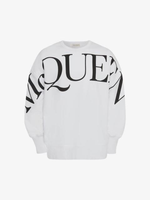 Alexander McQueen Logo Sweatshirt in White/black