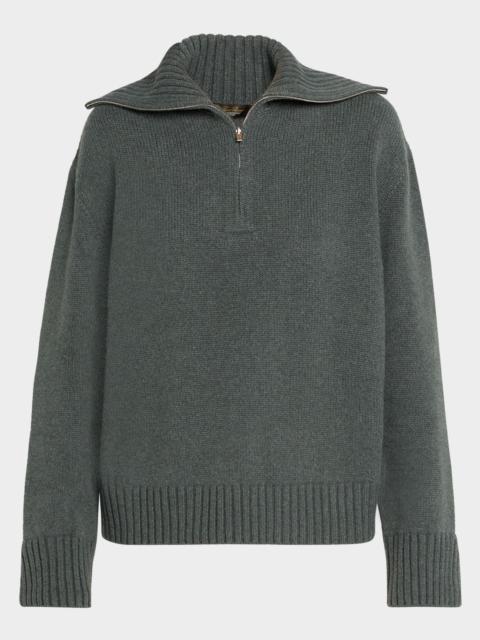 Loro Piana Parksville Cashmere Quarter-Zip Sweater
