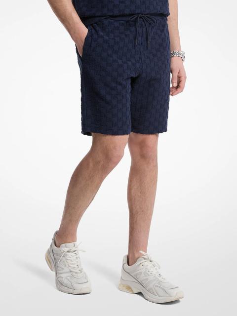 MICHAEL KORS Logo Jacquard Terry Shorts
