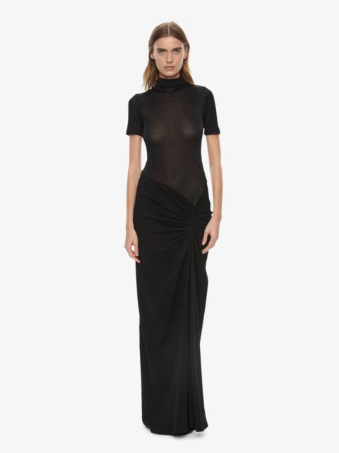 CHRISTOPHER ESBER Fusion Ruched Tee Gown