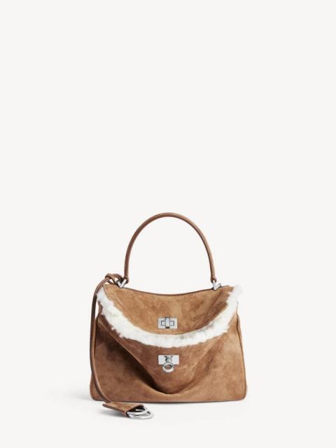 BALENCIAGA Women's Rodeo Handbag Mini in Noce/white