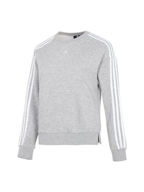 adidas (WMNS) adidas MH 3-Stripes 스웨터 '회색'HM7079