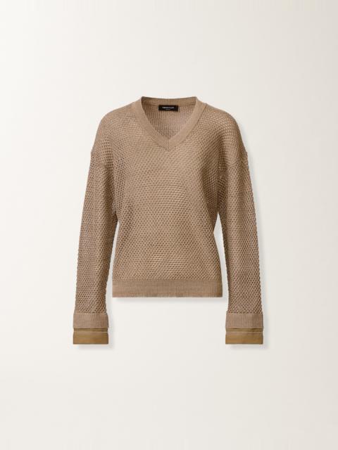 FABIANA FILIPPI Sweater in organic cotton with lustrous viscose