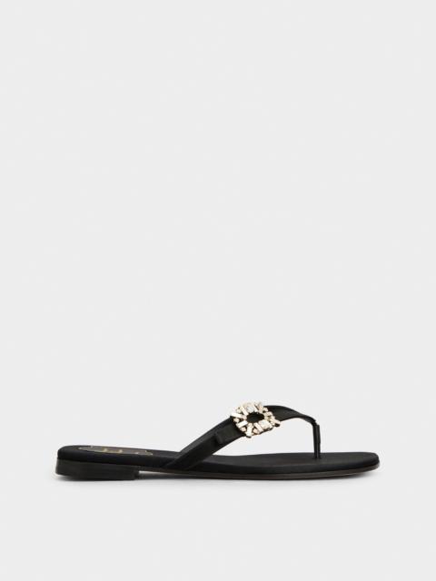 Roger Vivier Thong Mules in satin