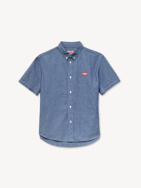 KENZO 'KENZO Loves' casual short sleeve shirt in rinse chambray