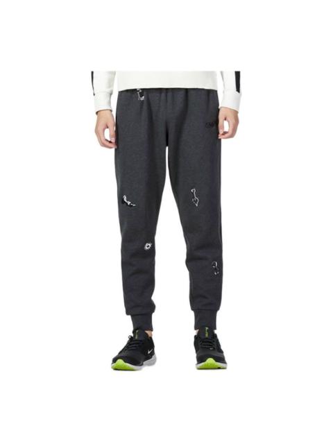 Nike Solid Color Pattern Elastic Waistband Bundle Feet Sports Pants Men's Dark Grey DQ6146-032