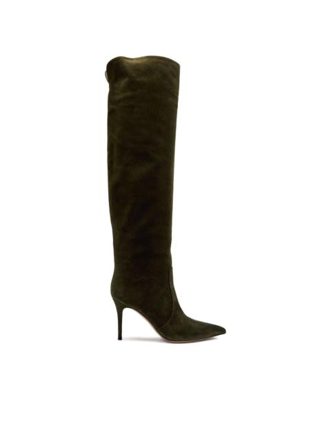 Gianvito Rossi 90mm Hansen suede over-the-knee boots