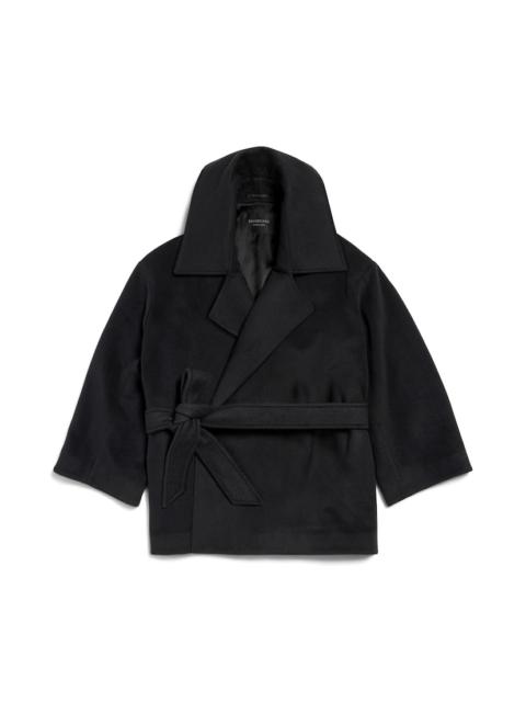 BALENCIAGA Women's High Collar Jacket in Black