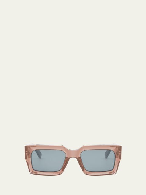 CELINE Beveled Acetate Rectangle Sunglasses