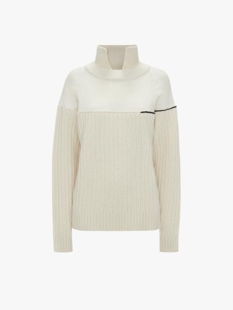 Collar Detail Jumper In Natural