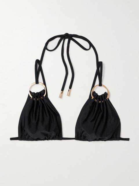 Cult Gaia Golda Embellished Bikini Top