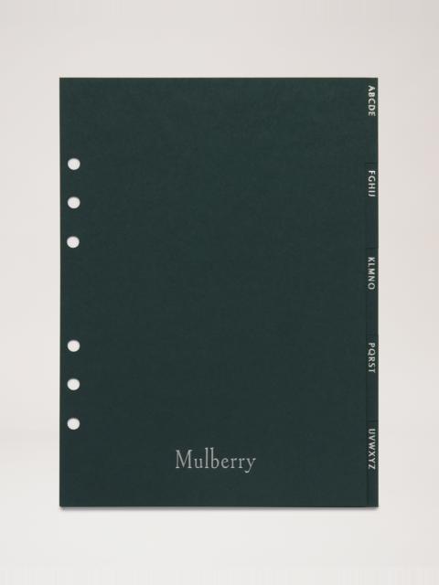 Planner Contacts Dividers
Mulberry Green Paper