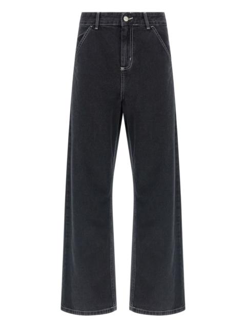 high-waisted wide-leg jeans