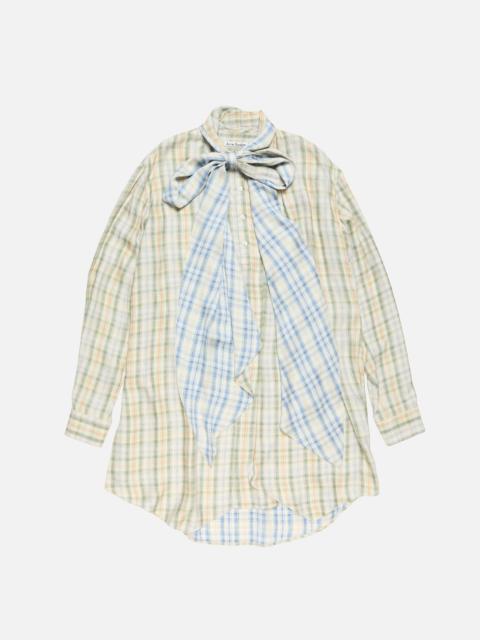 Acne Studios Check tunic dress - Green/blue