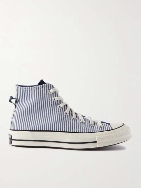 Chuck 70 Striped Canvas High-Top Sneakers