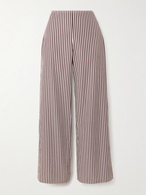 LIBEROWE + The Vanguard Striped Cotton-poplin Wide-leg Pants