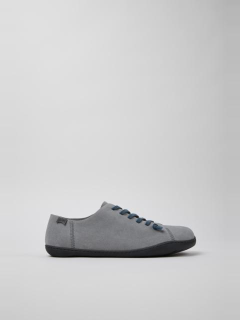 CAMPER Peu Gray Nubuck Shoes for Men.