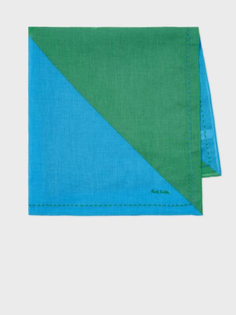 Paul Smith Blue and Green Bandana Scarf
