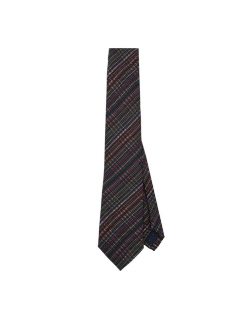 Signature Stripe houndstooth tie