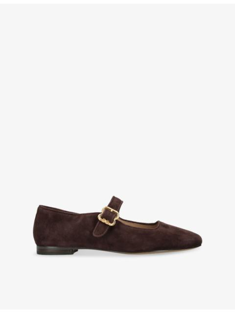 Sam Edelman Michaela Buckle Suede Mary-Jane Flats