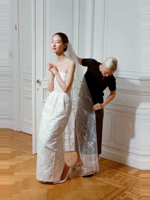 BERNADETTE Long Veil Little Flowers Embroidery