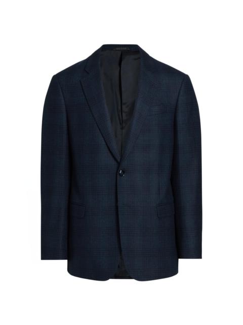 GIORGIO ARMANI Men's Windowpane Plaid Wool-Blend Sport Coat - Navy
