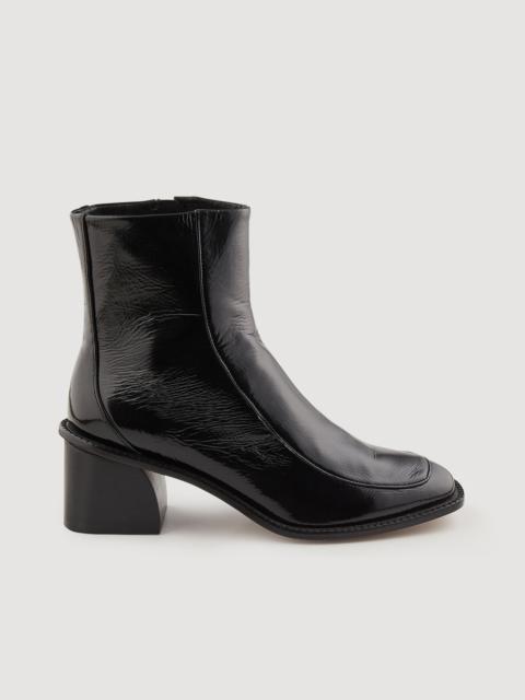 Sandro PATENT LEATHER BOOTS WITH HEEL