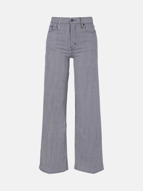 FRAME Le Slim Palazzo striped wide-leg pants