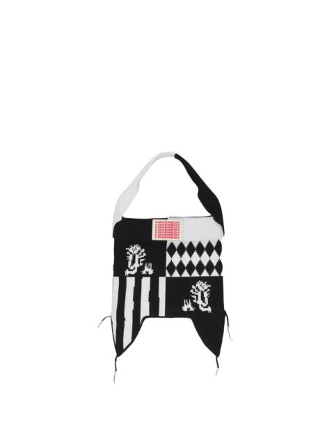 CHARLES JEFFREY LOVERBOY KNITTED BAG / BLK/WHT