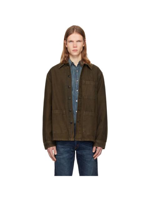 RRL by Ralph Lauren Brown Reverse-Sateen Overshirt