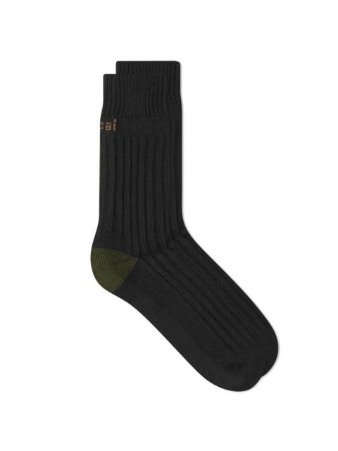 Sacai Logo Rib Socks