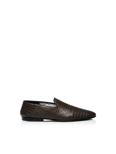 TOM FORD PRINTED ALLIGATOR STEVEN SLIPPER
