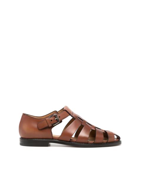 buckled leather sandals
