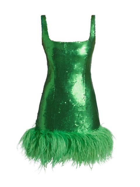 16ARLINGTON Women's Sior Feather-Trimmed Sequined Minidress - Giada