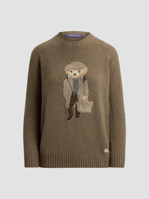 Ralph Lauren Women's Fall Polo Bear Cashmere Sweater - Beige