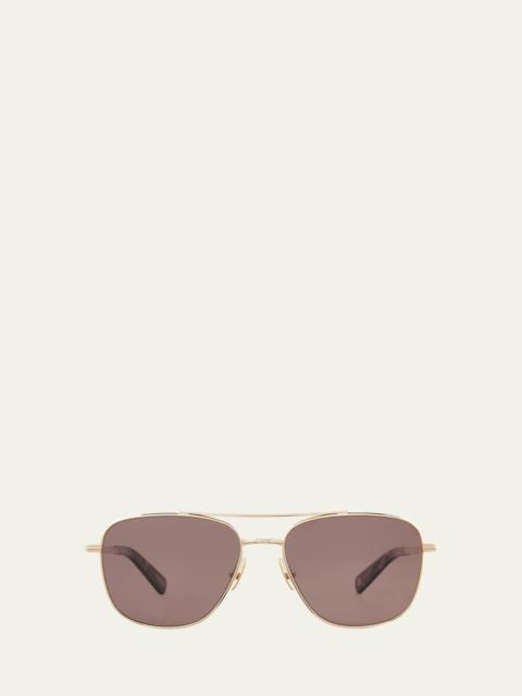 Garrett Leight Men's El Capitan Aviator Sunglasses