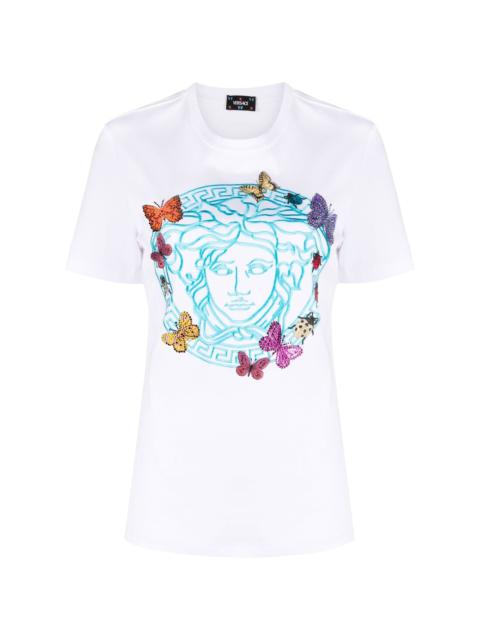 Medusa Head-embroidery cotton T-shirt
