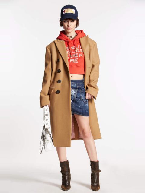 コート Dsquared Camel Wool Blend Oversize Deana Coat DSQUARED2 Dsquared Woman Camel Wool Blend Oversize Deana