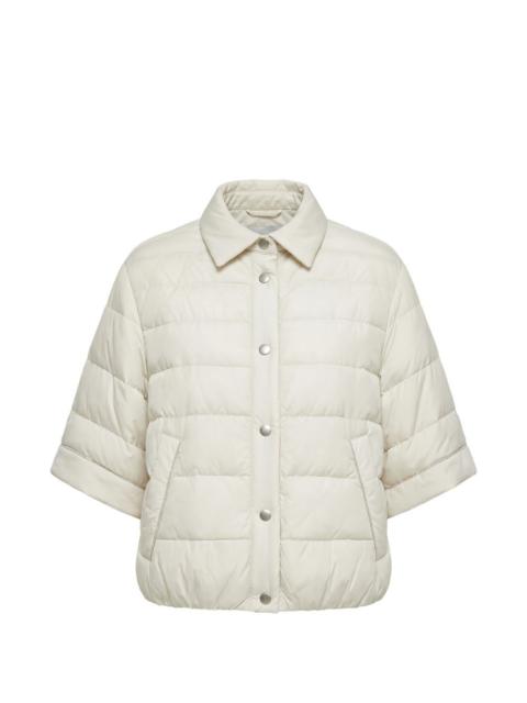 PESERICO quilted cropped-sleeve jacket