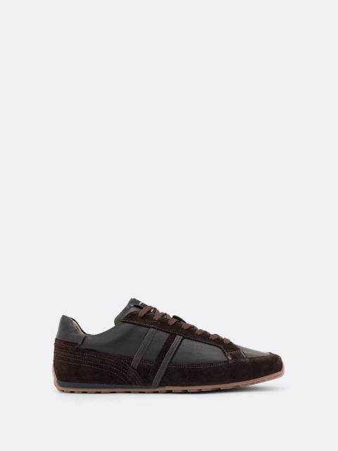 ALLSAINTS LIAM LEATHER AND SUEDE LOW-TOP SNEAKERS