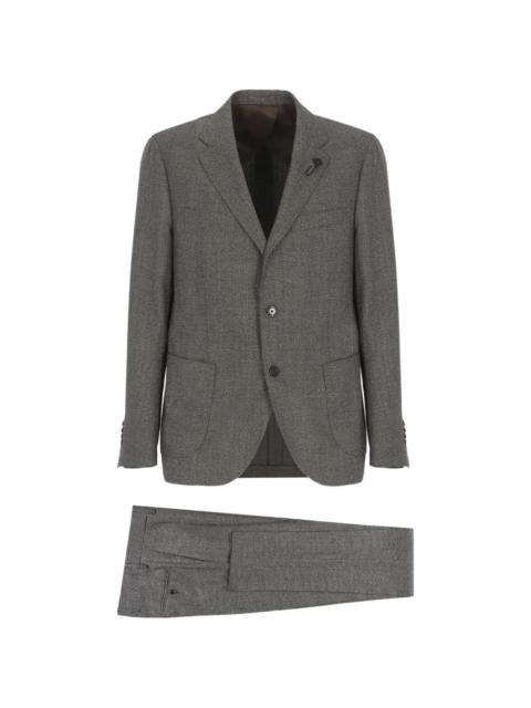LARDINI flower-button suit