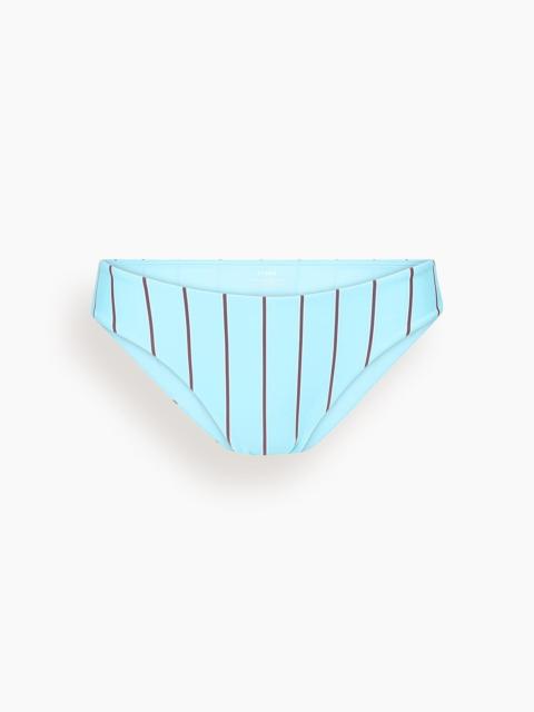 STAUD Gemma Bikini Bottom in Pool Stripe