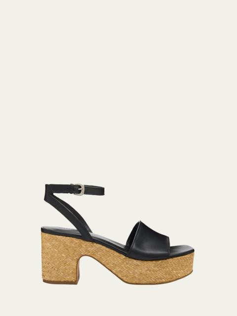 Vince 75mm Castella Leather Platform Sandals