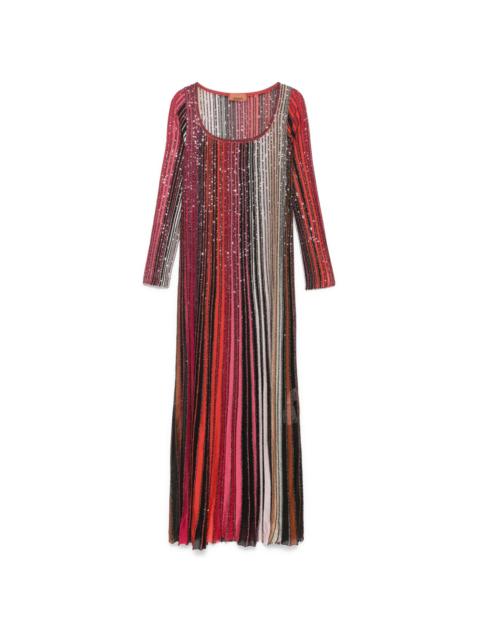 striped maxi dress